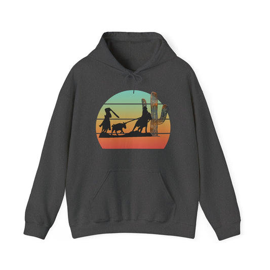 Unisex Heavy Blend™ Hooded Sweatshirt TEAM ROPING RODEO HEADER HEELER